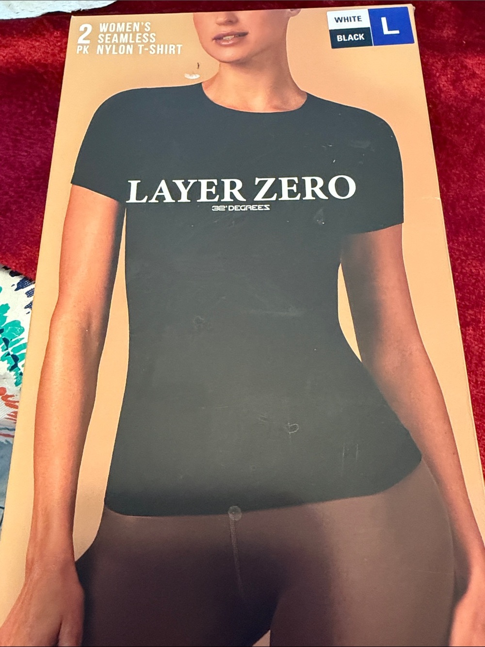 Women's Seamless 1-Black 1- white  Nylon T-Shirt size large comfortable not worn